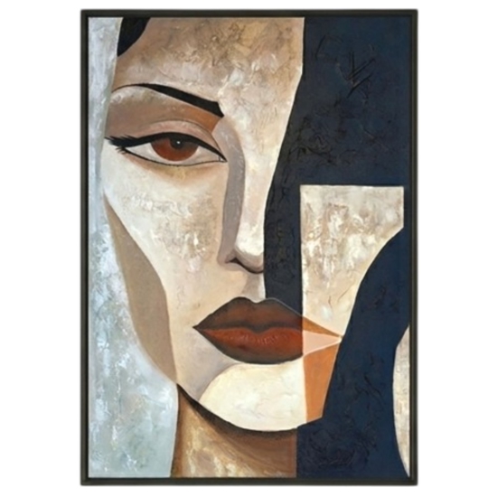 Quadro fascino silenzioso 100x150 cm dipinto moderno materico verticale per salone