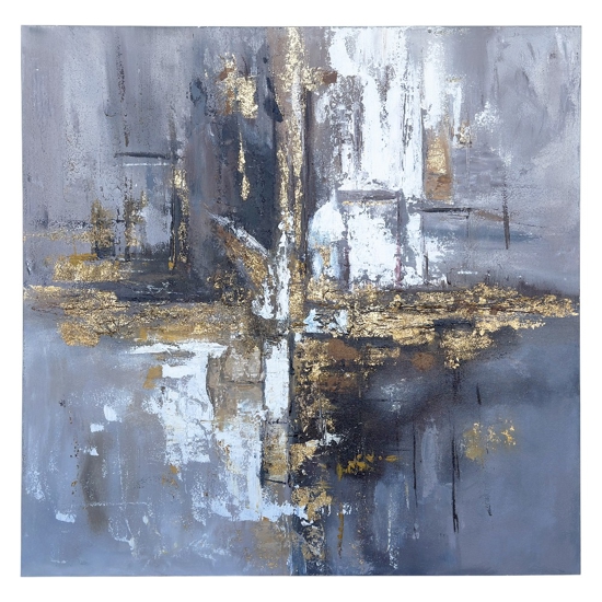 Quadro tracce di luce 120x120 cm astratto moderno dipinto a rilievo