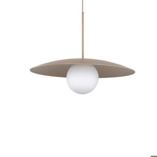 Lampadario disco sabbia 65 cm sfera di vetro per cucina moderna