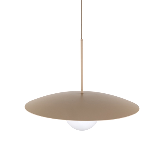 Lampadario disco sabbia 65 cm sfera di vetro per cucina moderna