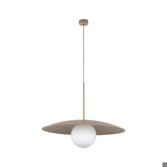 Lampadario disco sabbia 65 cm sfera di vetro per cucina moderna