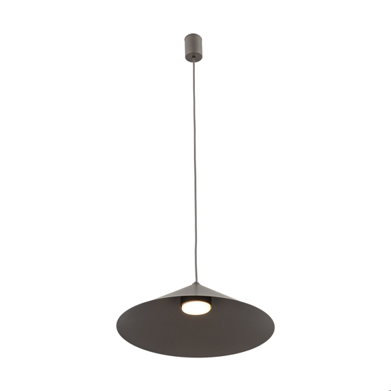 Lampadario a sospensione cono di metallo marrone 40 cm per tavolo cucina