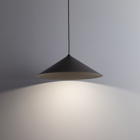 Lampadario a sospensione cono di metallo marrone 40 cm per tavolo cucina