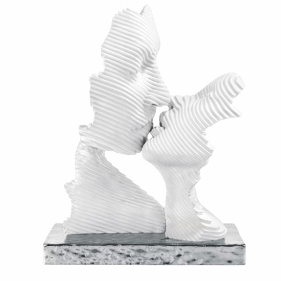 Scultura da tavolo bacio volti innamorati base argento bongelli preziosi
