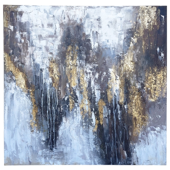 Quadro astratto moderno materia di luce 80x80 cm dipinto a rilievo per salone