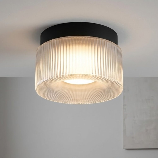 Mini plafoniera pilastro vivida vetro bianco satinato