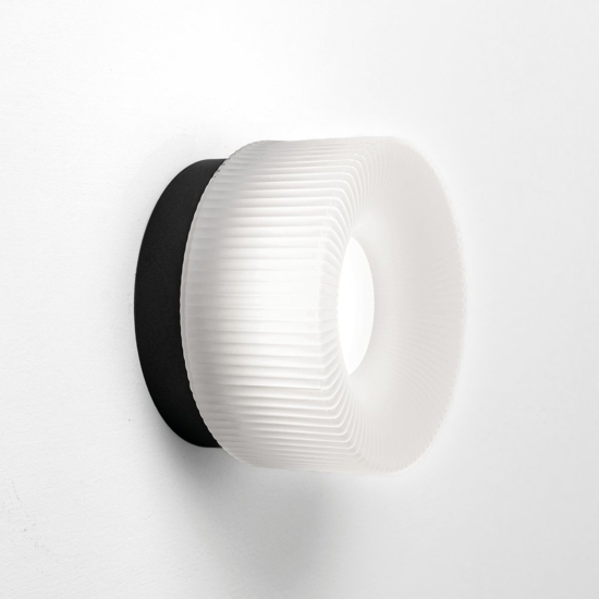 Mini plafoniera pilastro vivida vetro bianco satinato