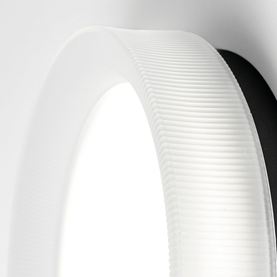 Vivida plafoniera pilastro ovale vetro bianco satinato led cct dimmerabile