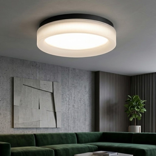 Vivida plafoniera pilastro ovale vetro bianco satinato led cct dimmerabile
