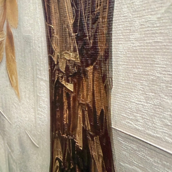 Quadro moderno albero della vita 77x143 cm stampa con decoro a rilievo