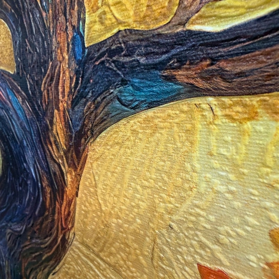Quadro albero della vita multicolor 77x143 cm stampa con decoro a rilievo