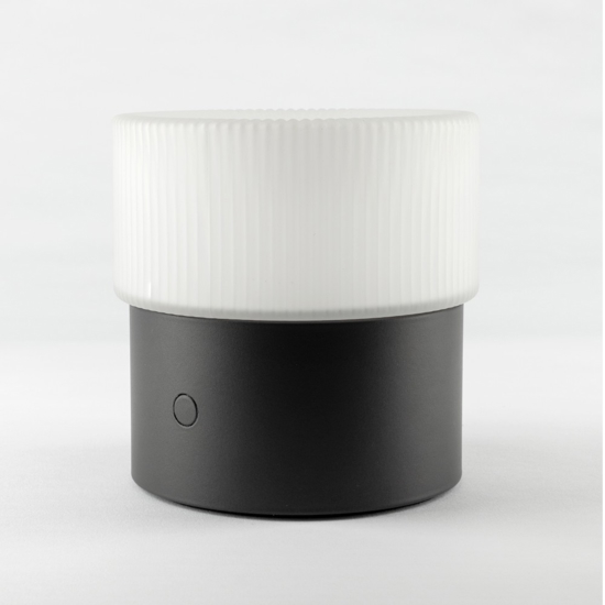 Vivida lampada da tavolo pilastro vetro bianco led dimmerabile cct