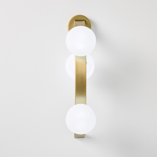 Vivida applique da parete sunset oro spazzolato led 3000k dimmerabile