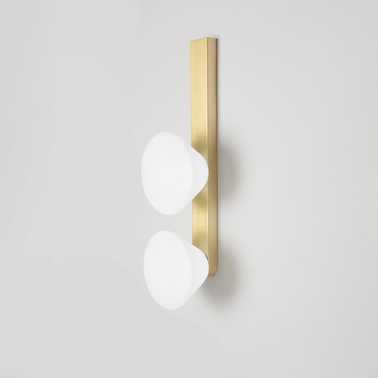 Vivida applique lampada da parete madame oro spazzolato led 3000k dimmerabile