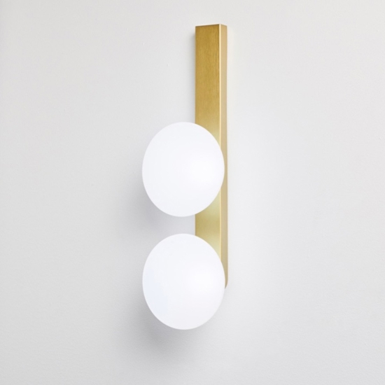 Vivida applique lampada da parete madame oro spazzolato led 3000k dimmerabile