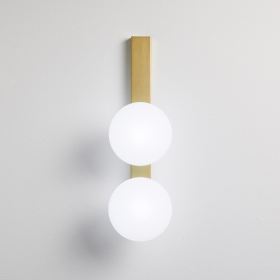Vivida applique lampada da parete madame oro spazzolato led 3000k dimmerabile