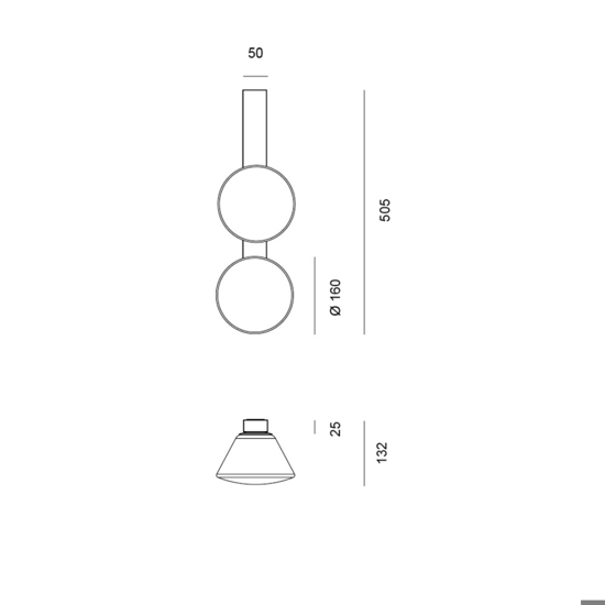 Vivida applique lampada da parete madame oro spazzolato led 3000k dimmerabile