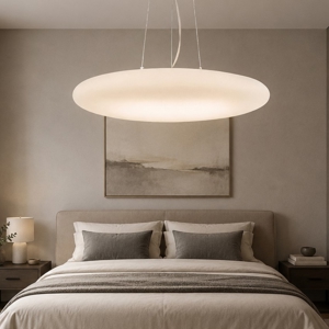 Smarties sp5 d60 lampadario per camera da letto vetro bianco ideal lux