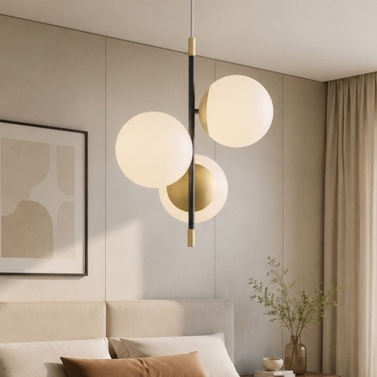 Lampadario per camera da letto nostalgia oro nero contemporanea maytoni
