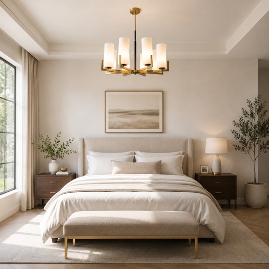 Maytoni fortano lampadario per camera da letto 8 luci