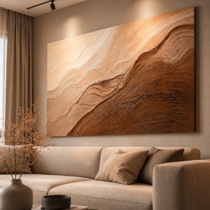 Quadro trame di sabbia 100x150 cm astratto dipinto materico a rilievo