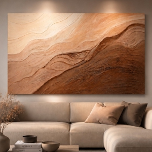 Quadro astratto trame di sabbia 80x120 cm dipinto rilievo materico