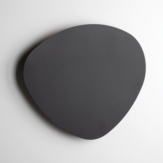 Applique nero design moderno luce indiretta 49 cm