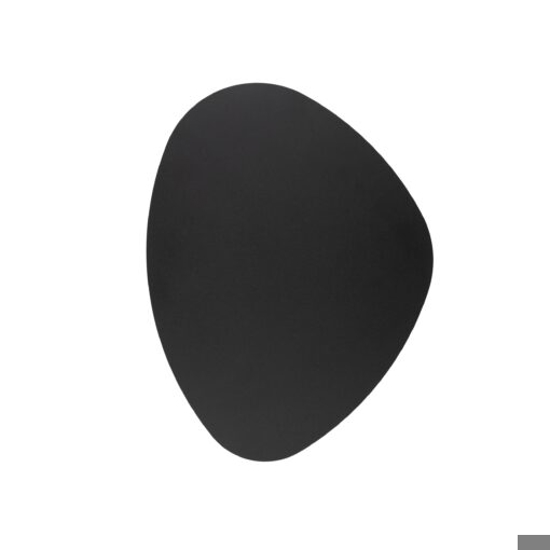 Applique nero design moderno luce indiretta 49 cm