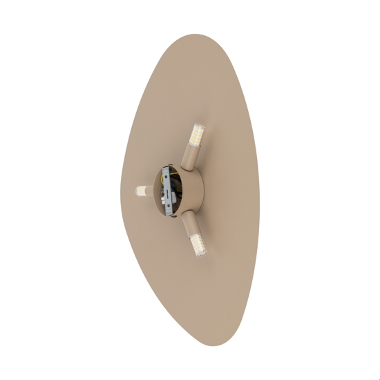 Applique design moderna 49 cm luce indiretta metallo sabbia