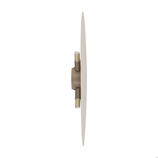 Applique design moderna 49 cm luce indiretta metallo sabbia