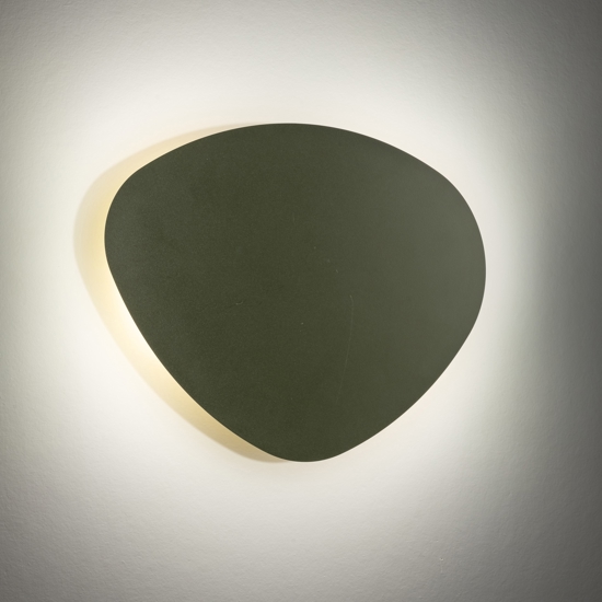 Applique da parete verde 39 cm luce indiretta design moderna