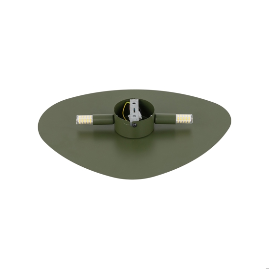 Applique da parete verde 39 cm luce indiretta design moderna