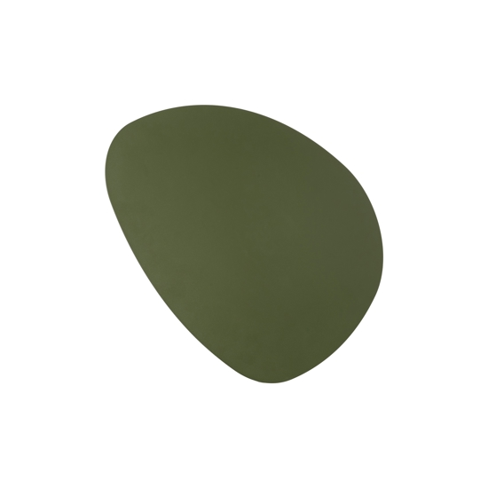 Applique verde design moderno 49 cm sagomato in metallo