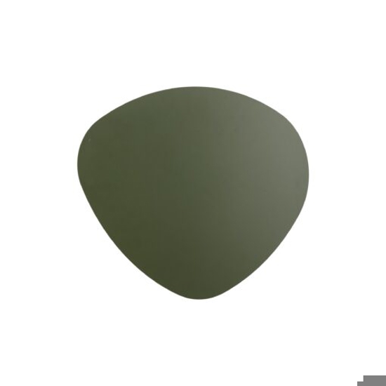 Applique verde design moderno 49 cm sagomato in metallo