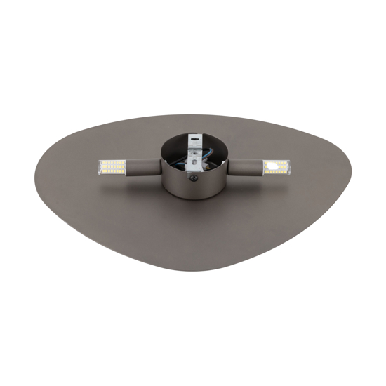 Applique da parete design moderna marrone 39 cm luce indiretta