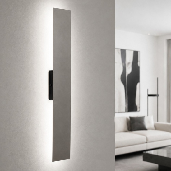 Applique marrone design moderna 50 cm luce indiretta