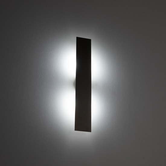 Applique marrone design moderna 50 cm luce indiretta
