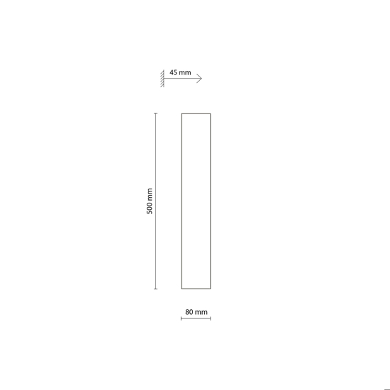 Applique marrone design moderna 50 cm luce indiretta