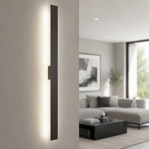 Applique da parete verticale orizzontale marrone 100 cm moderna led 8w 3000k