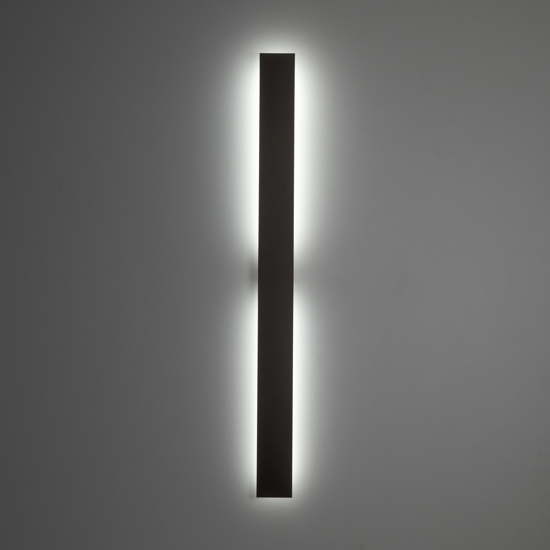 Applique da parete verticale orizzontale marrone 100 cm moderna led 8w 3000k