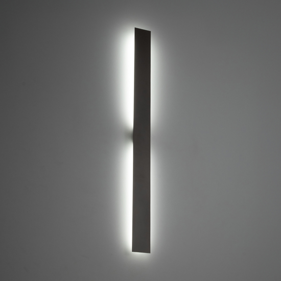 Applique da parete verticale orizzontale marrone 100 cm moderna led 8w 3000k