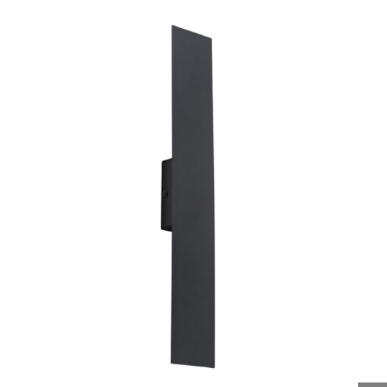 Applique nero da parete design moderno 50 cm luce indiretta