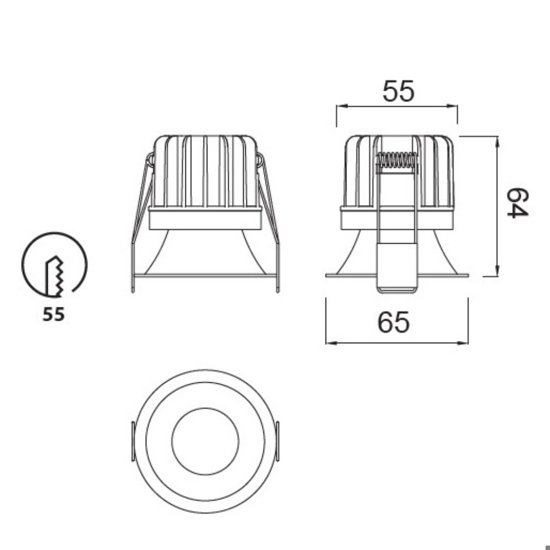 Faretto da incasso bianco led 8w 720lm cct ip65