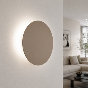 Applique cerchio sabbia 20 cm rotondo moderno luce indiretta