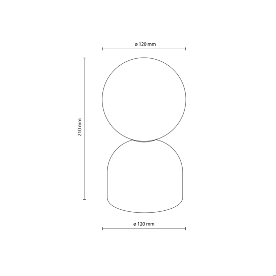 Lampada da comodino arancione design moderna sfera di vetro bianca