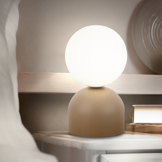 Lampada da comodino sabbia design moderna sfera di vetro