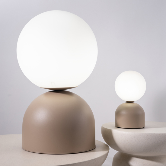 Lampada da comodino sabbia design moderna sfera di vetro