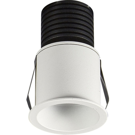 Faretto da incasso bianco per bagno led 5w 410lm 3000k ip54