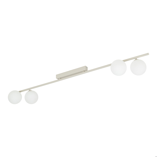 Plafoniera lunga a binario 141 cm colore cachemire moderna per soggiorno cucina
