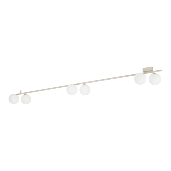 Plafoniera moderna lunga 200 cm da soffitto colore champagne per soggiorno